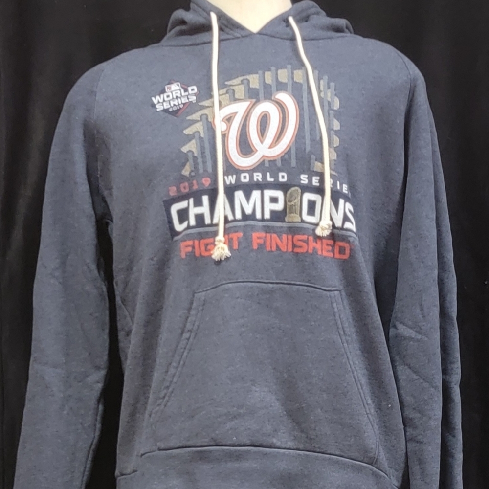 Washington Nationals 2019 World Series Champions Men's Hoodie Large Navy
